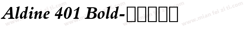 Aldine 401 Bold字体转换